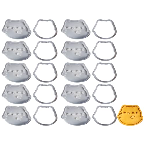 Mocoocouture 10pieces Halloween Katzen Geformte Keksformen Kekse Schimmel Dessert Backwerkzeug Hohe Temperaturen Resistente Kuchenformen Hohe Temperamentvolle Widerstandsformen von Mocoocouture