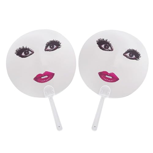 Mocoocouture 2pcs Lustige Runde Fan Big Eye Und Red Lip Handheld Fan Heiße Wetterdekoration Für Innenhäuser Freien Musikfestivals Foto Requisiten Mocoocouture 2pcs Lustige Runde Fan Big Eye Und Red Lip Handheld Fan Heiße Wetterdekoration Für Innenhäuser Freien Musikfestivals Foto Requisiten von Mocoocouture