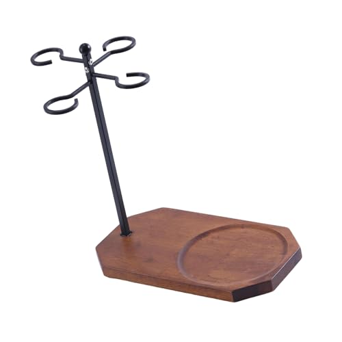 Mocoocouture 4 Haken Invertiertes Weinglas Organisatoren Display Rack Mit Decanter Tablett Desktop Moderne Weinglaslösung von Mocoocouture