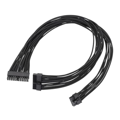 Mocoocouture 60 cm Schwarzes Flachmodularkabel 10Pin + 18Pin Bis 24 Pin 18AWG Für Die Verbindung Von Computernetzteilen von Mocoocouture