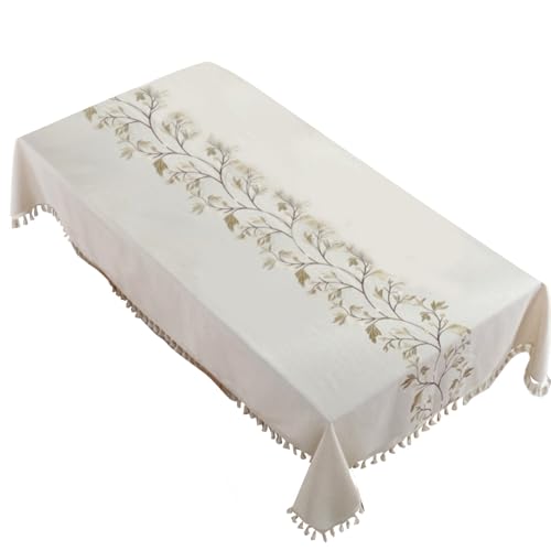 Mocoocouture Blumenwäsche Baumwolltischdecke Mit Quasten Nappe Tischabdeck von Mocoocouture