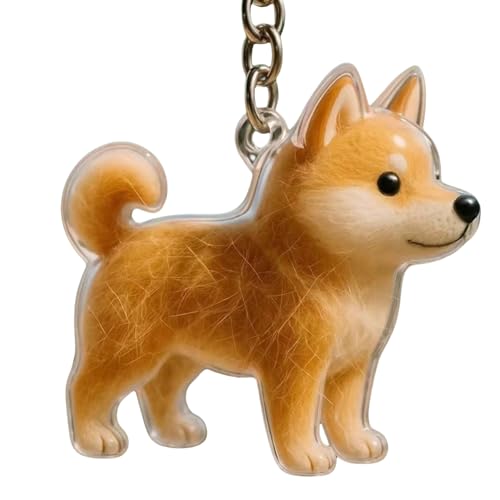 Mocoocouture Clear Pet Memorial Schmuck Schlüsselketten Plastikhaarhalter Hund Fell Sammler Andenken Für Trauernde Hundebesitzer Geschenk Haarspeicher Schlüsselbund Charme von Mocoocouture