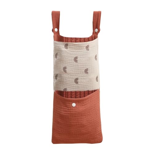 Mocoocouture Crib Cotton Storage Beutel Wickel Organizer Nachtbehälter Multifunktionale Kinderwagen Hanging Bag Aufbewahrungsprotokollwindel Und Wischtasche von Mocoocouture