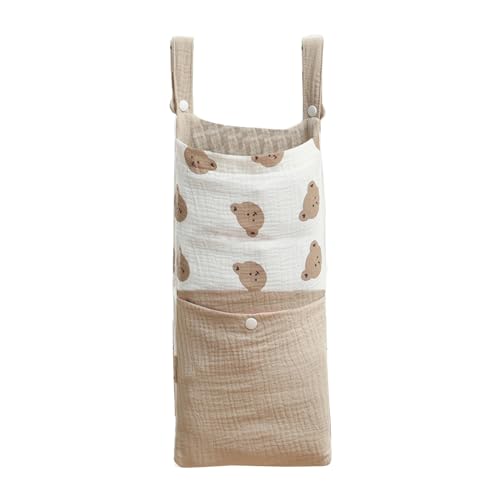 Mocoocouture Crib Cotton Storage Beutel Wickel Organizer Nachtbehälter Multifunktionale Kinderwagen Hanging Bag Aufbewahrungsprotokollwindel Und Wischtasche von Mocoocouture
