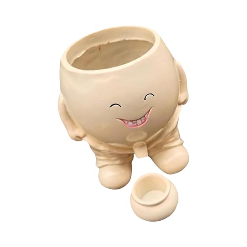Mocoocouture Fun Streich Guy Figuren Desktop Ornament Pflanzentöpfe Statue Handwerk Dekore Planter Landschaft Statue Dekorative Pflanzenbehälter von Mocoocouture