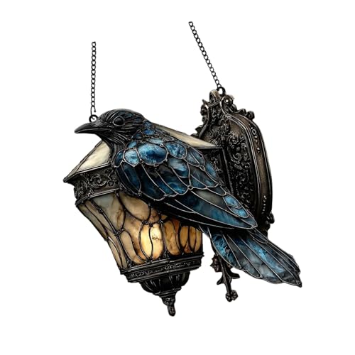 Mocoocouture Halloween Acryl Ravens Lampe Vintage Ravens Hängende Lampen Party Atmosphären Leichte Feiertagsdekoration von Mocoocouture