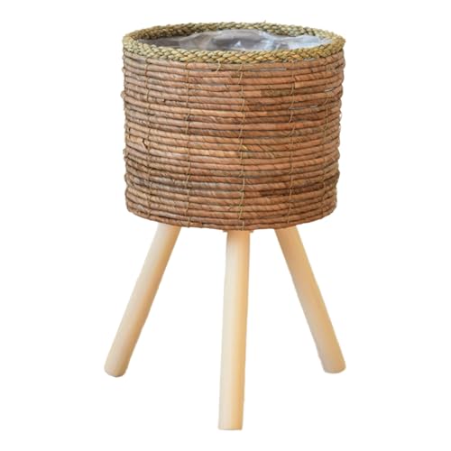 Mocoocouture Rattan Webing Pflanzentöpfe Behälter Handgewebte Pflanzentöpfe Und Leckdosengarten Gartentöpfe Für Innen Innenbereich Freien Freien Freien Freien Freien Freien Freien von Mocoocouture