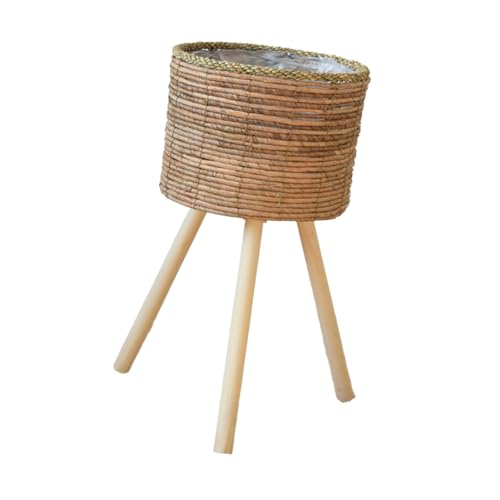 Mocoocouture Rattan Webing Pflanzentöpfe Behälter Handgewebte Pflanzentöpfe Und Leckdosengarten Gartentöpfe Für Innen Innenbereich Freien Freien Freien Freien Freien Freien Freien von Mocoocouture
