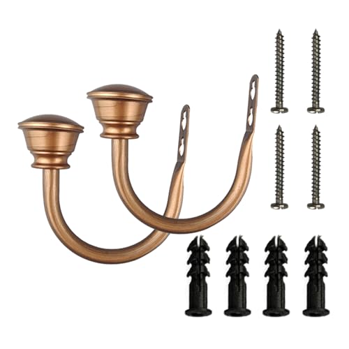 Set Von 2 Anspruchsvollen Metall Vorhang Halterbacks Mit Sparking Finials Metall Vorhangstar von Mocoocouture