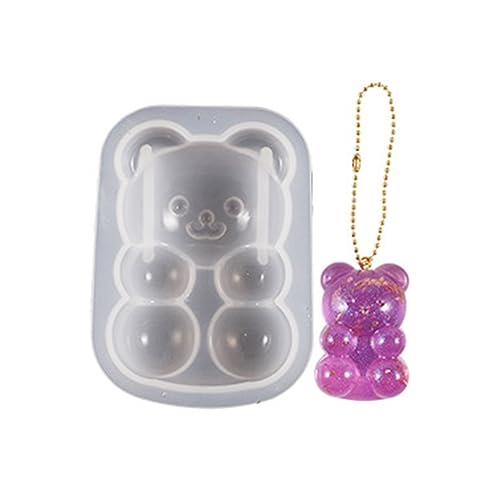 Silikonform Epoxidharz Gießen Halbdimensionaler Bär Für Schmuckhandwerk Schlüsselbär Making Bärentschale von Mocoocouture