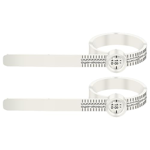 Wiederverwendbare Fingergröße Messringe Sizer Messwerkzeug Mit Lupe Glassschmuck Größenwerkzeugringe Messer Biegsames Messwerkzeug von Mocoocouture