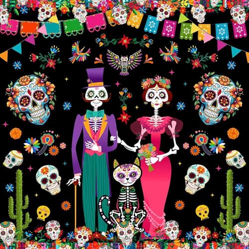 Mocsicka Sugar Skull Duschvorhang Tag der Toten Mexikanisches Skelett Gothic Badezimmer Duschvorhang Wasserdicht Stoff Duschvorhänge Badewanne Dekor mit 12 Haken 183 x 183 cm Mocsicka Sugar Skull Duschvorhang Tag der Toten Mexikanisches Skelett Gothic Badezimmer Duschvorhang Wasserdicht Stoff Duschvorhänge Badewanne Dekor mit 12 Haken 183 x 183 cm von Mocsicka