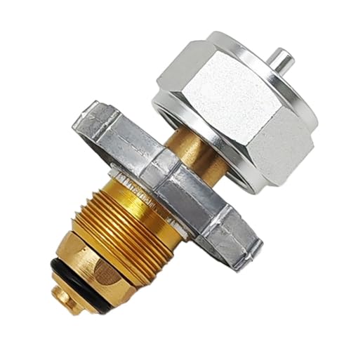 Mocturnity 1 Stück Gas Propangas-Nachfülladapter Aus Silbernem Aluminiumlegierung Campingflaschen-Propanübertragungsdüse von Mocturnity