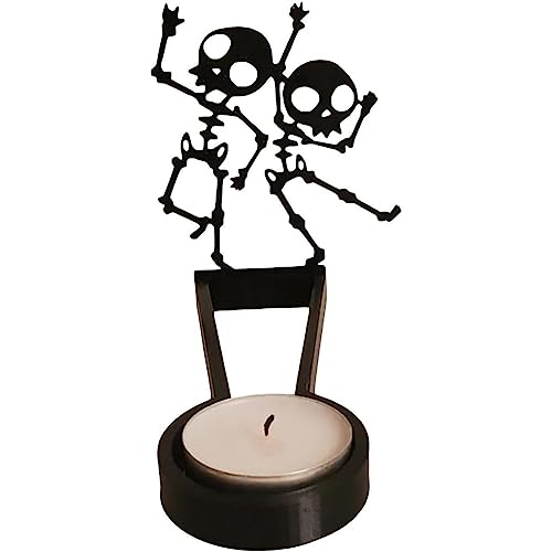 Mocturnity 1 Stück Lustige Schatten-Kerzenhalter, Halloween-Heimdekoration, Mittelstück-Kerzenhalter D von Mocturnity