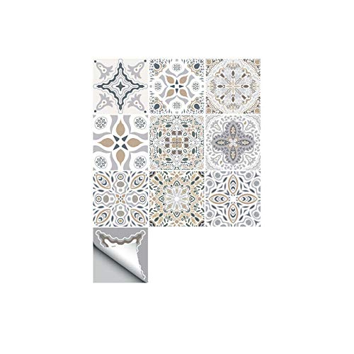 Mocturnity 10 StüCke Selbst Klebende Fliesen Aufkleber Bad KüChe Wand Boden Wand Aufkleber Dekoration 15X15 cm von Mocturnity