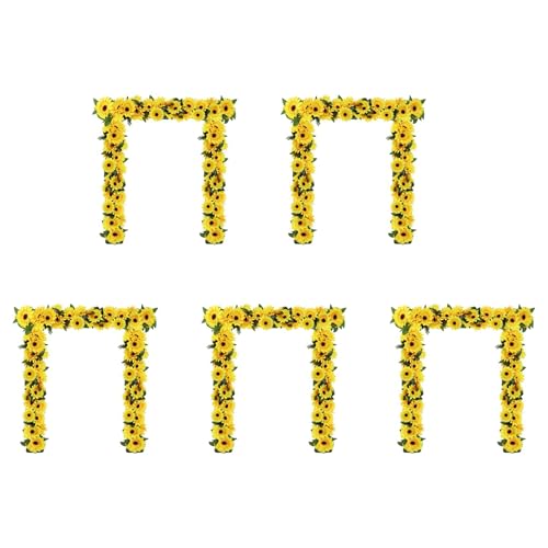 Mocturnity 10 Stück Sonnenblumengirlande, künstliche Blumen, Weinreben, Sonnenblumen aus Kunstseide, hängende Reben für Balkon, Garten, Hochzeitsdekoration Mocturnity 10 Stück Sonnenblumengirlande, künstliche Blumen, Weinreben, Sonnenblumen aus Kunstseide, hängende Reben für Balkon, Garten, Hochzeitsdekoration von Mocturnity