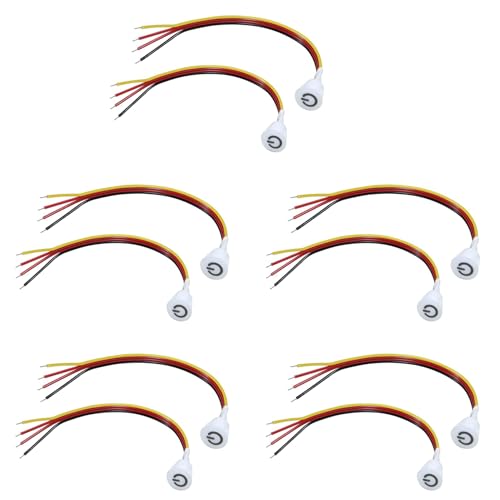 Mocturnity 10 Stück Touch Dimmer Schalter DC3,7 V 5 V 12 V Stufenloser Dimmschaltersensor für LED Licht, Wohnmobil, Schrank, Kleiderschrank und Streifen von Mocturnity