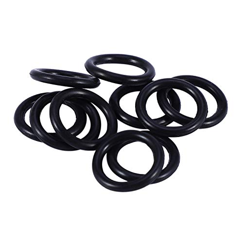 Mocturnity 10 schwarze Gummi-Öldichtungsscheiben in O-Form, 16 x 12 x 2 mm. von Mocturnity