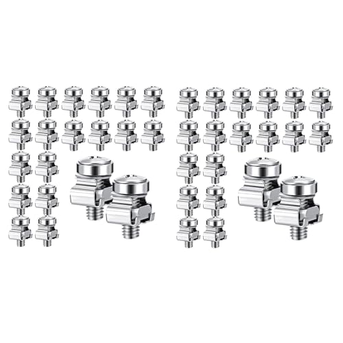 Mocturnity 100 Sets Rackschrauben M6 20 mm Schrauben und Käfigmuttern für Regalmontage und quadratische Einsätze von Mocturnity