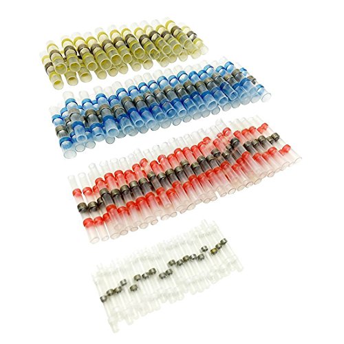 Mocturnity 100 stuecke Solder Seal Schrumpfstossverbinder Anschluesse Elektrische Kupfer Mit Fall (35 Rot 30 Blau 25 10 Gelb) von Mocturnity