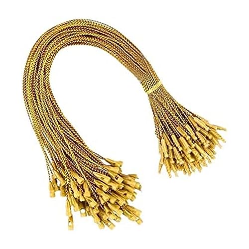 Mocturnity 1000 Stück goldfarbene Schnur zum Aufhängen von Weihnachtsschmuck, Haken-Schnalle für Weihnachtsbänder, Weihnachtsschnur Mocturnity 1000 Stück goldfarbene Schnur zum Aufhängen von Weihnachtsschmuck, Haken-Schnalle für Weihnachtsbänder, Weihnachtsschnur von Mocturnity