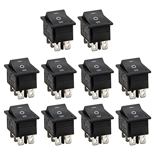 Mocturnity 10X 6-Terminals 3 Position ON/OFF/ON DPDT Boat Wippschalter 16A 250VAC 20A 125VAC von Mocturnity