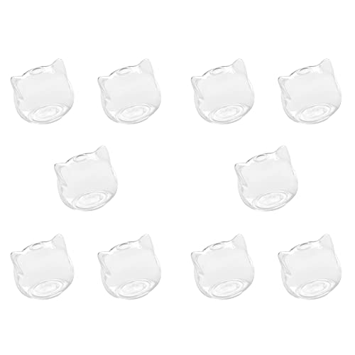 Mocturnity 10X Katzen Förmiger Glasvase Hydroponische Pflanzen Blumen Vase Glasbehälter Behälter Dekoratives Kunstgeschenk von Mocturnity