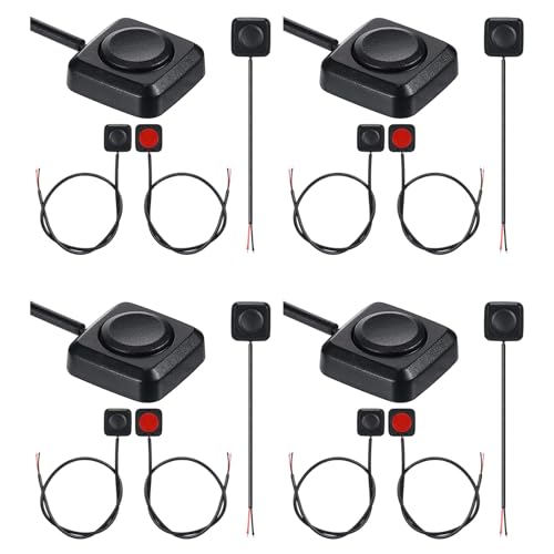 Mocturnity 16 Stück Momentschalter Momentaner Druckknopf EIN/Aus-Schalter 12V 24V Oberflächenmontierter Mini-Tastenschalter von Mocturnity