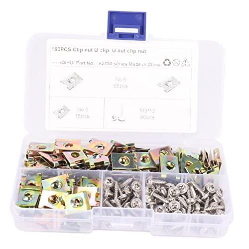 Mocturnity 160 StüCke M3 Clip Kit Feste Mutter Edelstahl U-FöRmig 80 StüCke Set M3 von Mocturnity
