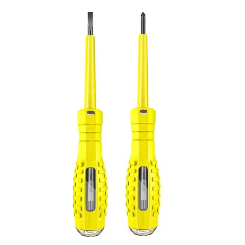 Mocturnity 2-in-1-Schraubendreher mit Starkem Drehmoment und Magnet, Stromdetektor, Stromtester-Stift mit Magnetischem Gelb Mocturnity 2-in-1-Schraubendreher mit Starkem Drehmoment und Magnet, Stromdetektor, Stromtester-Stift mit Magnetischem Gelb von Mocturnity