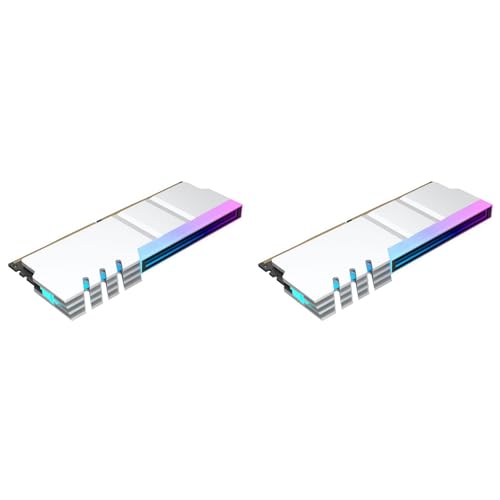 Mocturnity 2 x Computer DDR4 DDR5 5 V ARGB Sync Speicher Heizkörper PC RGB Bunt RAM Kühlkörper Kühlkeil Armor Silber Mocturnity 2 x Computer DDR4 DDR5 5 V ARGB Sync Speicher Heizkörper PC RGB Bunt RAM Kühlkörper Kühlkeil Armor Silber von Mocturnity