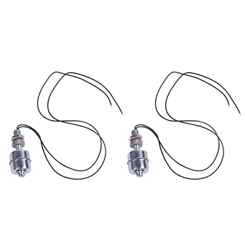 Mocturnity 2 x Flüssigwassersensor für Pool, Aquarium, Schwimmschalter, Edelstahl von Mocturnity