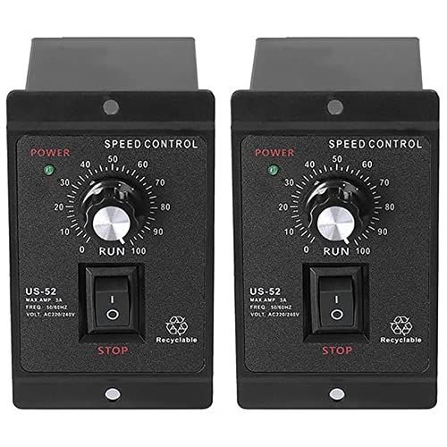 Mocturnity 2 x Motordrehzahlregler, 400 W, AC 220 V, Motor-Gouverneur-Controller vorwärts und rückwärts von Mocturnity