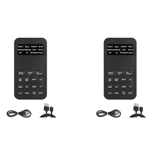 Mocturnity 2 x S9 Voice Changer 12 Stimmwechselmodulator mit Sprachfunktionen, verstellbar, Telefon, Computer, Soundkarte, Mikro-Werkzeug von Mocturnity