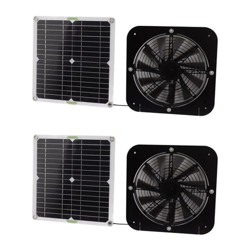 Mocturnity 2 x monopolikristallines Solarpanel mit Abluftventilatorhalterung, 33,8 cm (13,5 ), Solarpanel zur Kühlung von Photovoltaik-Lüftern von Mocturnity