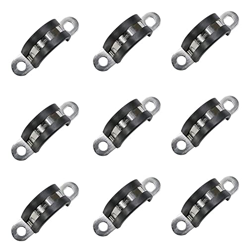 Mocturnity 20 Stück 25 mm Gummi-Rohrband 304 Edelstahl Gummigepolsterter Kabelersatz 2-Loch-U-Rohrband für Rohr, Rohr Mocturnity 20 Stück 25 mm Gummi-Rohrband 304 Edelstahl Gummigepolsterter Kabelersatz 2-Loch-U-Rohrband für Rohr, Rohr von Mocturnity