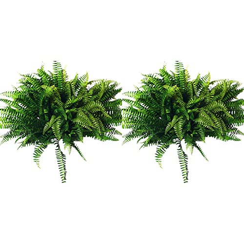 Mocturnity 20 Stück Künstliche Boston Fern Bush Seiden Pflanze Hängen Gefälschte Grün Haus von Mocturnity