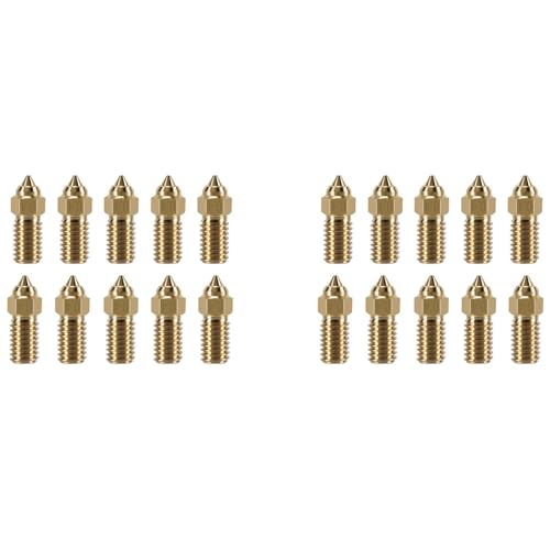 Mocturnity 20-teiliges Düsenset für Neptun 4 Serie, 3D-Druckerteile, Messingdüsen-Set, 0,4 mm, für Neptun 4, 4 Pro Mocturnity 20-teiliges Düsenset für Neptun 4 Serie, 3D-Druckerteile, Messingdüsen-Set, 0,4 mm, für Neptun 4, 4 Pro von Mocturnity