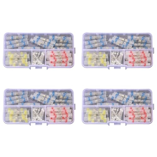 Mocturnity 200 StüCke Stecker Schrumpf Sordering Terminal Wasserdichte LöT Muffe Rohr Draht Isolierte Stoß Verbinder Diy Elektronische Kabel Kit von Mocturnity