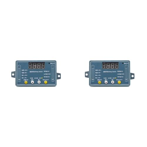 Mocturnity 2X DC 24V 10A Einstellbares Zeitverzögerungsrelaismodul 32 LED Digital Timing Trigger Timer Steuerschalter Impulszyklus von Mocturnity