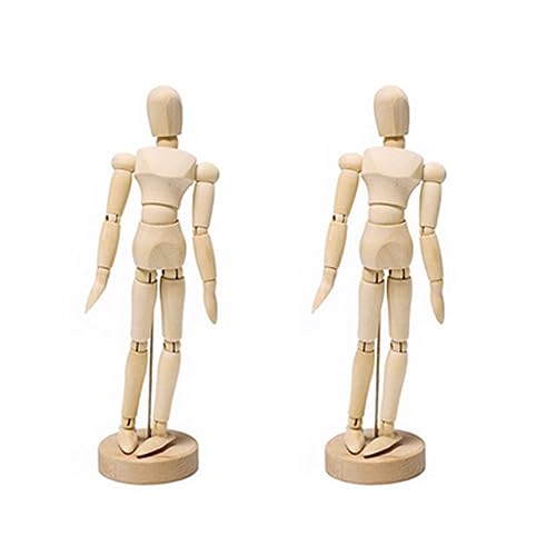 Mocturnity 2X Holzbild Entwurf 14 Verschiedene Posen Hergestellt Zeichenmaterial Bewegliches Modell Puppe 14 cm von Mocturnity