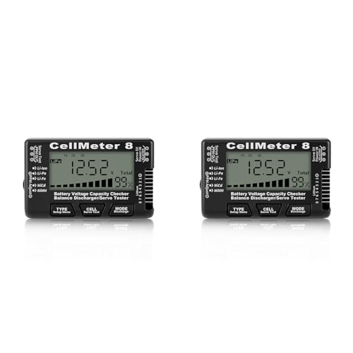 Mocturnity 2X RC Cellmeter 8 Digital Battery Capacity Checker Controller Tester Spannungstester für Li-Ion NiMH Nicd Cell Meter Schwarz Mocturnity 2X RC Cellmeter 8 Digital Battery Capacity Checker Controller Tester Spannungstester für Li-Ion NiMH Nicd Cell Meter Schwarz von Mocturnity