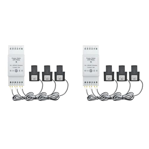Mocturnity 2X Tuya Smart Life WiFi Energiezähler Bidirektional 3 Phasen mit Trockenkontaktschalter App-Monitor 80A AC110V/240V Mocturnity 2X Tuya Smart Life WiFi Energiezähler Bidirektional 3 Phasen mit Trockenkontaktschalter App-Monitor 80A AC110V/240V von Mocturnity