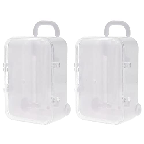 Mocturnity 2X Weisse Mini-Roller Reisekoffer Pralinenschachtel Persoenlichkeit Kreative Hochzeit Pralinenschachtel von Mocturnity