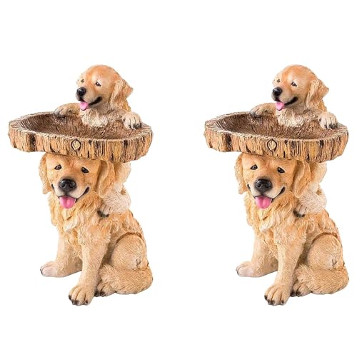Mocturnity 2X Welpen Polyresin Vogelbad Podest Handgemachte Geschenke für Outdoor Hausgarten Rasen Dekorationen Mocturnity 2X Welpen Polyresin Vogelbad Podest Handgemachte Geschenke für Outdoor Hausgarten Rasen Dekorationen von Mocturnity