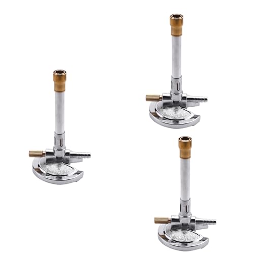 Mocturnity 3 Stück Mini Single Tube Bunsen Burner Gas Light für Laborheizgeräte mit flüssigem Propan von Mocturnity