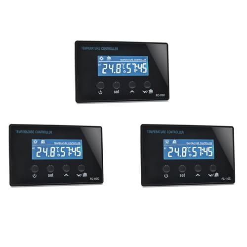 Mocturnity 3 x FC-110C 230 V 10 A LCD Mini-Sauna-Raum, Spa, Fuß, digitaler Temperaturregler mit Thermostat, Countdown-Timer von Mocturnity