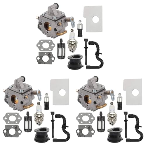 Mocturnity 3 x MS170 Vergaser ist geeignet für Vergaser MS180 017018 MS170C MS180C Kettensäge 1130120 0603 und 1130124 0800 von Mocturnity