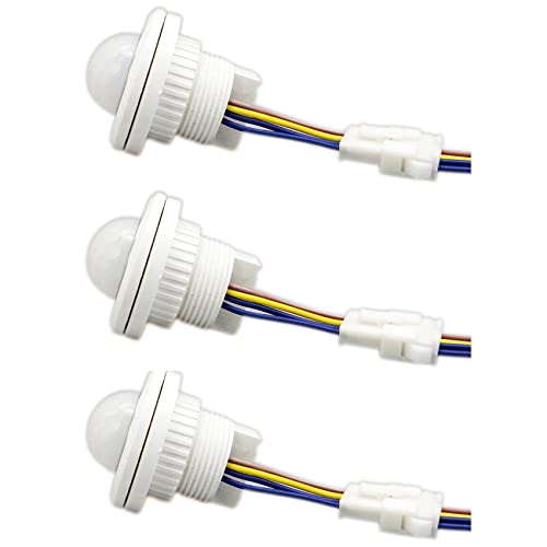 Mocturnity 3 x Mini-PIR-Bewegungsmelder, Infrarot-Bewegungsmelder, 220 V, einstellbare Zeit, Infrarot, automatisches LED-Licht Mocturnity 3 x Mini-PIR-Bewegungsmelder, Infrarot-Bewegungsmelder, 220 V, einstellbare Zeit, Infrarot, automatisches LED-Licht von Mocturnity