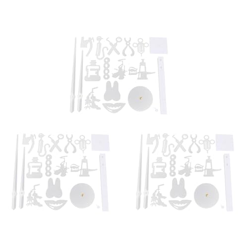 Mocturnity 3 x Zahnarzt DIY Wanduhr -Doktor Zahnarzt Wanduhr große Nadel Zahnarzt Bürodekoration Zahnarzt Geschenk Doktor Kunst Silber von Mocturnity